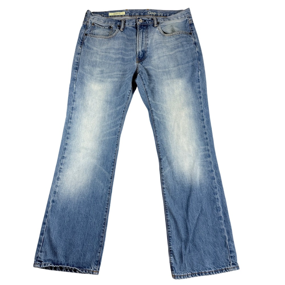 GAP Men's Washed Blue Bootcut Jeans